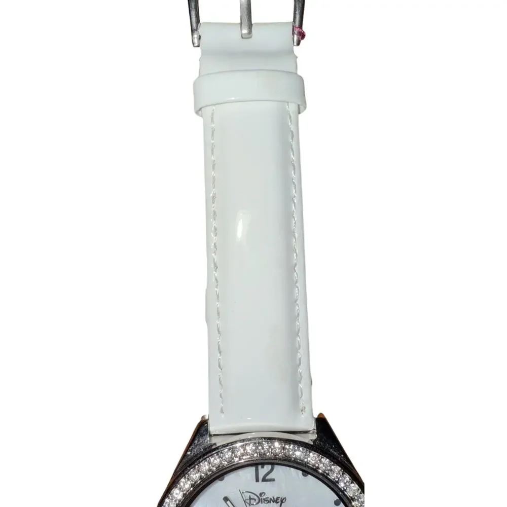 Disney Minnie Mouse Rhinestone Watch White Strap - Picture 4 of 8